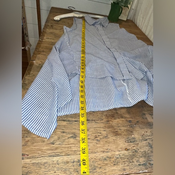 FOR CYNTHIA - Striped Sleeveless Blouse - Size L - Picture 7 of 7